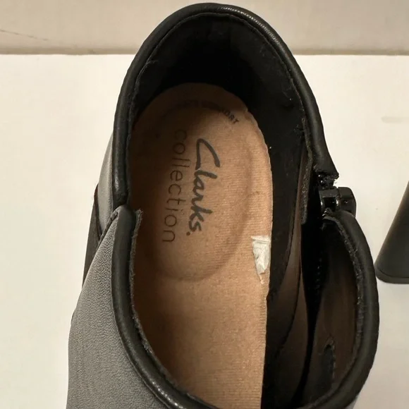 Clarks Ambyr Step Platform Boots Leather Ankle High Heel Boots~ 6.5 - Picture 5 of 7